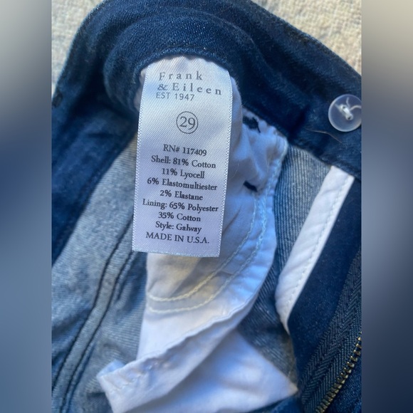 Frank & Eileen Galway Gaucho Jean Pants in Dark Rinse - Picture 7 of 10